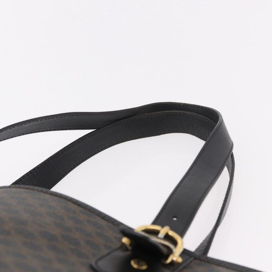 【日本直送】CELINE Macadam帆布托特包 PVC皮革 黑色金色 正品 BA13696A-7