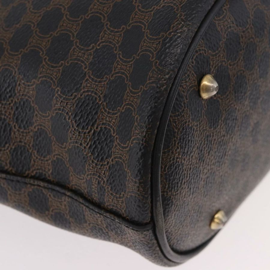 【日本直送】CELINE Macadam帆布托特包 PVC皮革 黑色金色 正品 BA13696A-8