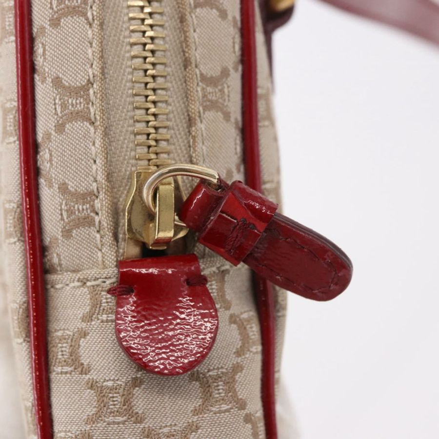 【日本直送】CELINE Macadam帆布肩背包 PVC 米色 金色 正品 BA13688V-8