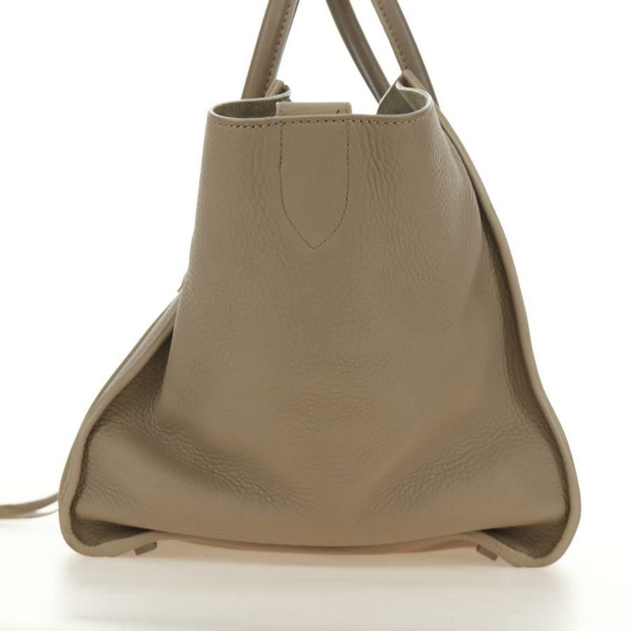 【日本直送】CELINE Luggage 小方形 Phantom 手提包,米色皮革,正品,貨號 190074M-2