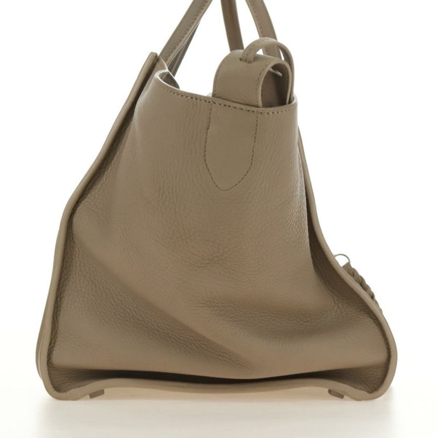 【日本直送】CELINE Luggage 小方形 Phantom 手提包,米色皮革,正品,貨號 190074M-3