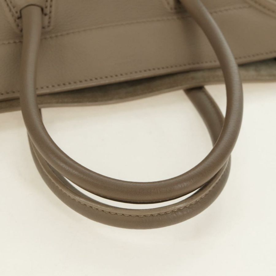 【日本直送】CELINE Luggage 小方形 Phantom 手提包,米色皮革,正品,貨號 190074M-6