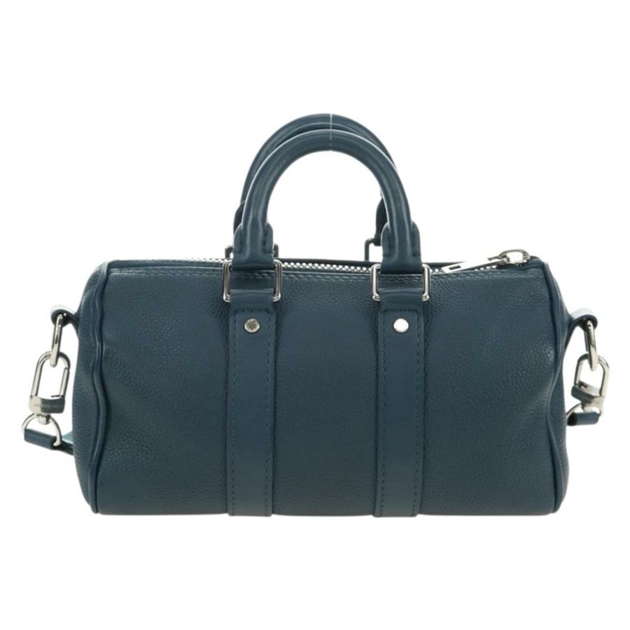 【日本直送】路易威登 Aerogram Keepall XS 旅行包,藍色皮革,貨號 M81003,LV 正品,編號 189893M-1