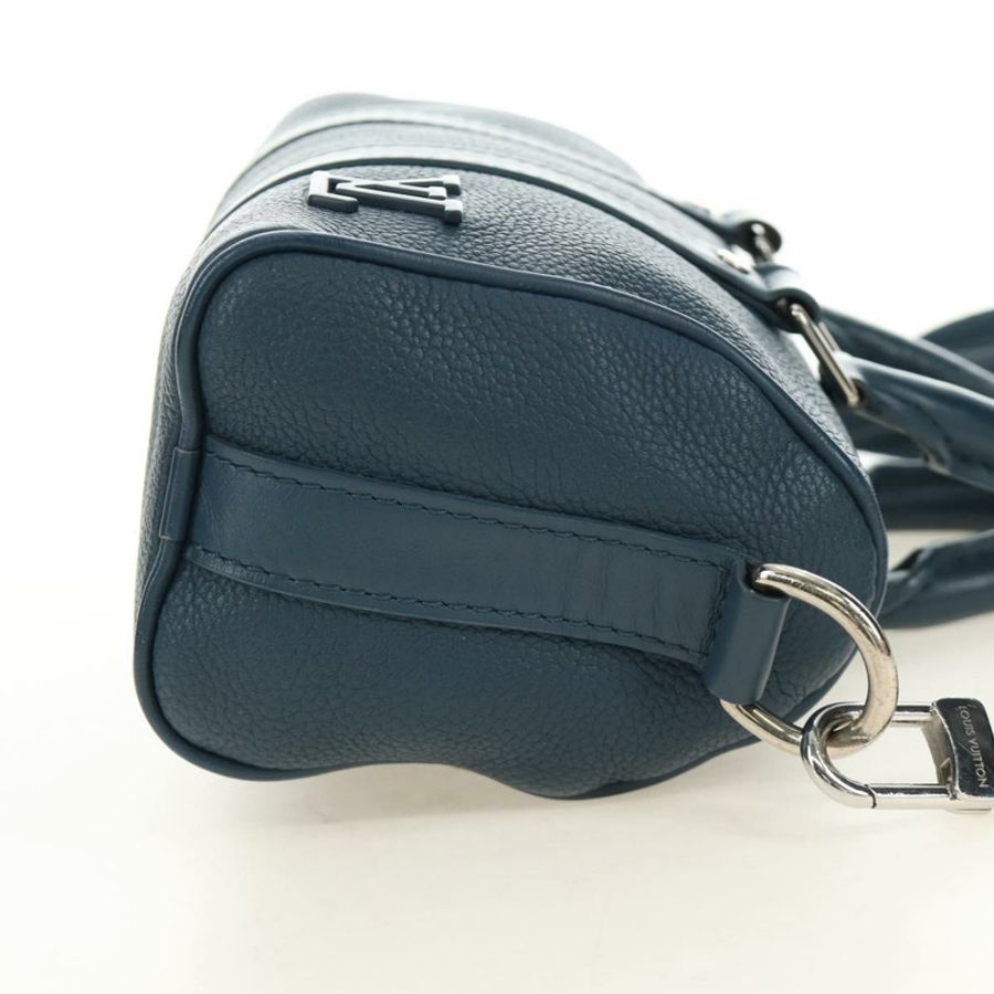 【日本直送】路易威登 Aerogram Keepall XS 旅行包,藍色皮革,貨號 M81003,LV 正品,編號 189893M-3