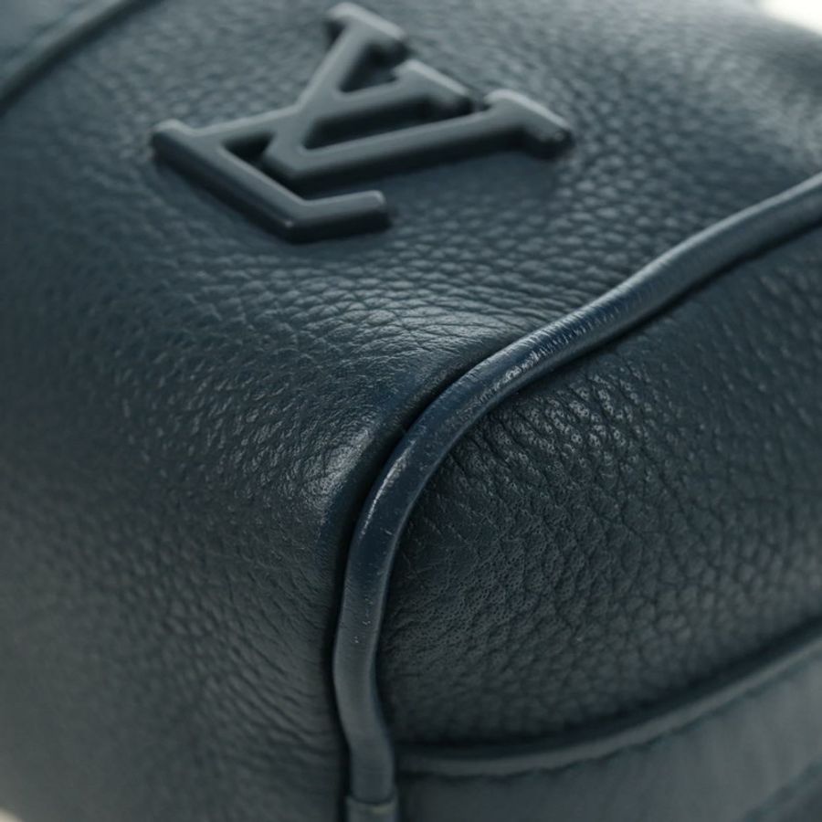 【日本直送】路易威登 Aerogram Keepall XS 旅行包,藍色皮革,貨號 M81003,LV 正品,編號 189893M-8