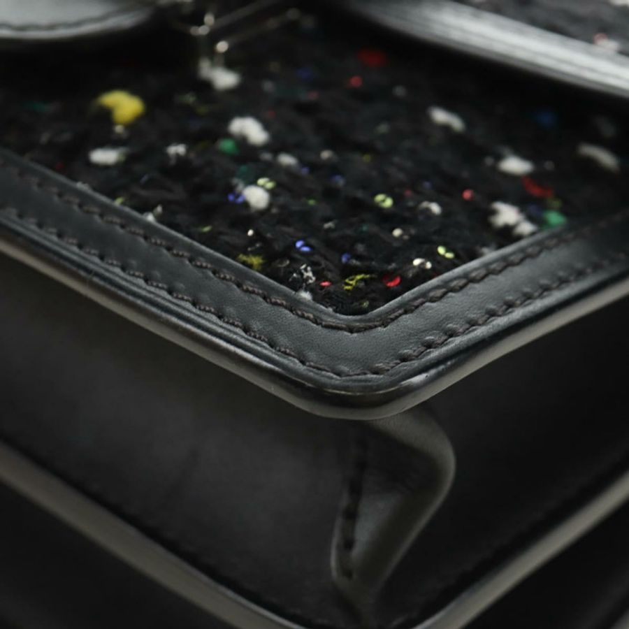 【日本直送】路易威登 Daufine MINI 手袋,斜紋軟呢布料,黑色/銀色,M55491,LV 正品,編號 189783SAM-15