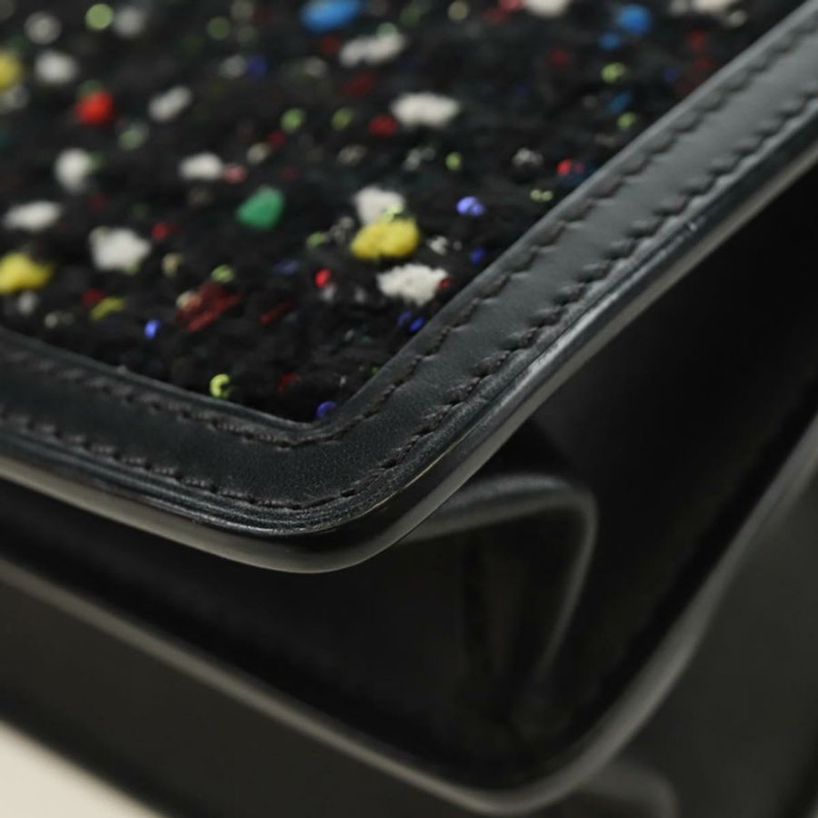 【日本直送】路易威登 Daufine MINI 手袋,斜紋軟呢布料,黑色/銀色,M55491,LV 正品,編號 189783SAM-17