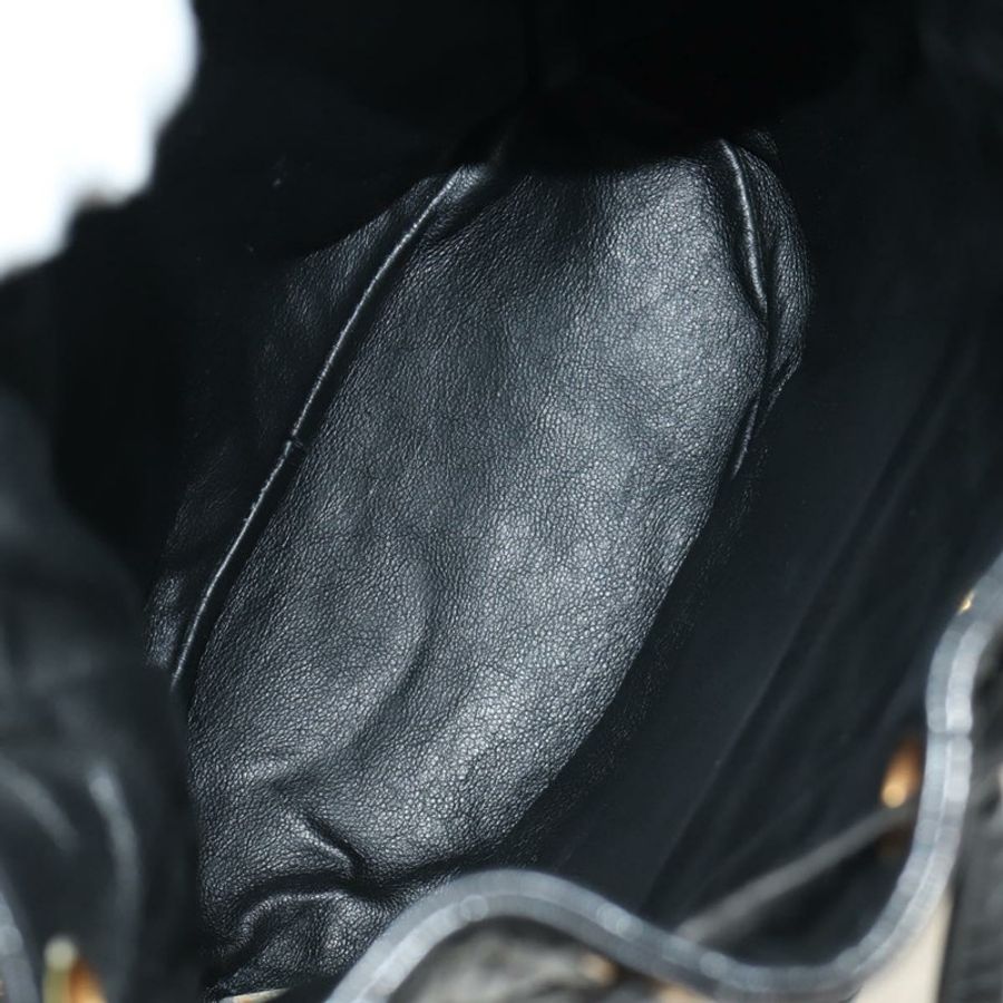 【日本直送】香奈兒 (CHANEL) 絎縫鏈條雙肩包,羊皮材質,金色/黑色,CC 標誌,貨號 189831SV-10