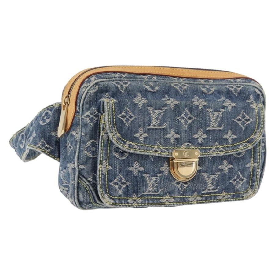 【日本直送】路易威登 Monogram 牛仔布腰包/斜背包 藍色 M95347 LV 正品 190155SAV-0