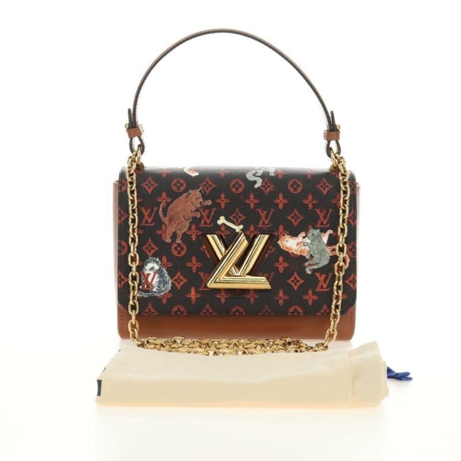 【日本直送】路易威登 Catgram Sac Twist MM 肩背包 酒紅色 M44408 LV Auth 190114SAM-11