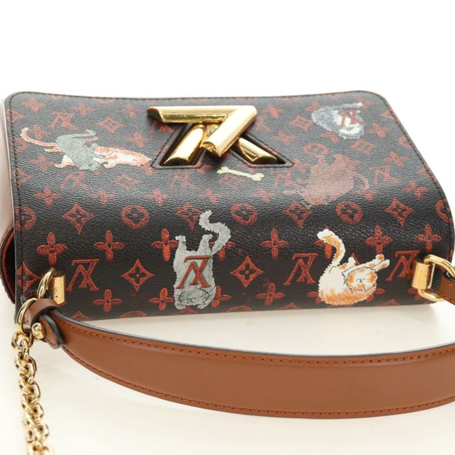 【日本直送】路易威登 Catgram Sac Twist MM 肩背包 酒紅色 M44408 LV Auth 190114SAM-13