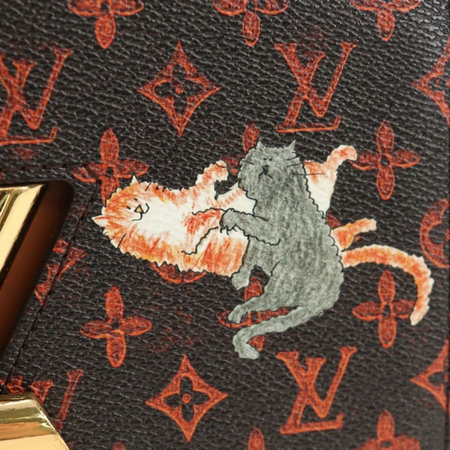 【日本直送】路易威登 Catgram Sac Twist MM 肩背包 酒紅色 M44408 LV Auth 190114SAM-21