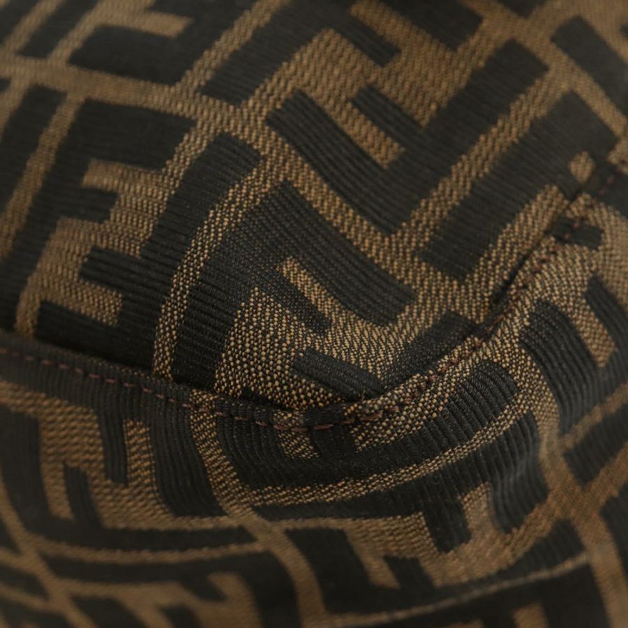 【日本直送】FENDI Zucca帆布Mamma Baguette單肩包 黑色棕色 正品 190478V-15