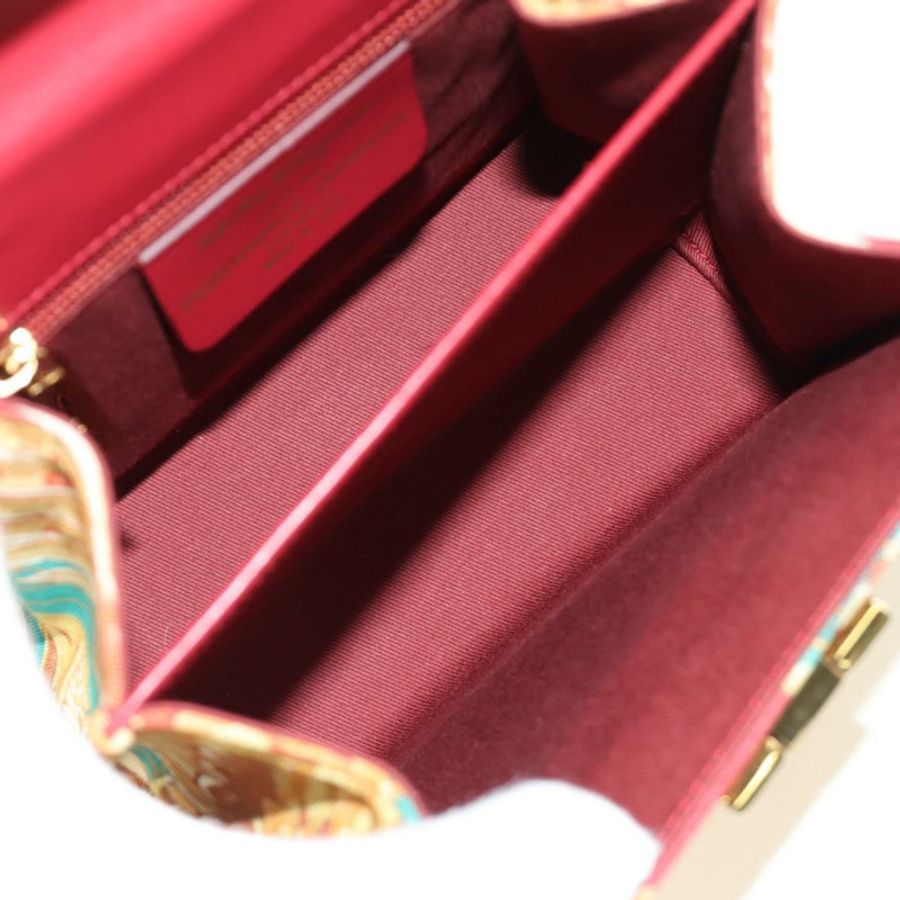 【日本直送】Salvatore Ferragamo Gancini 手提包 帆布 兩用 紅色 金色 正品 190024SAM-9
