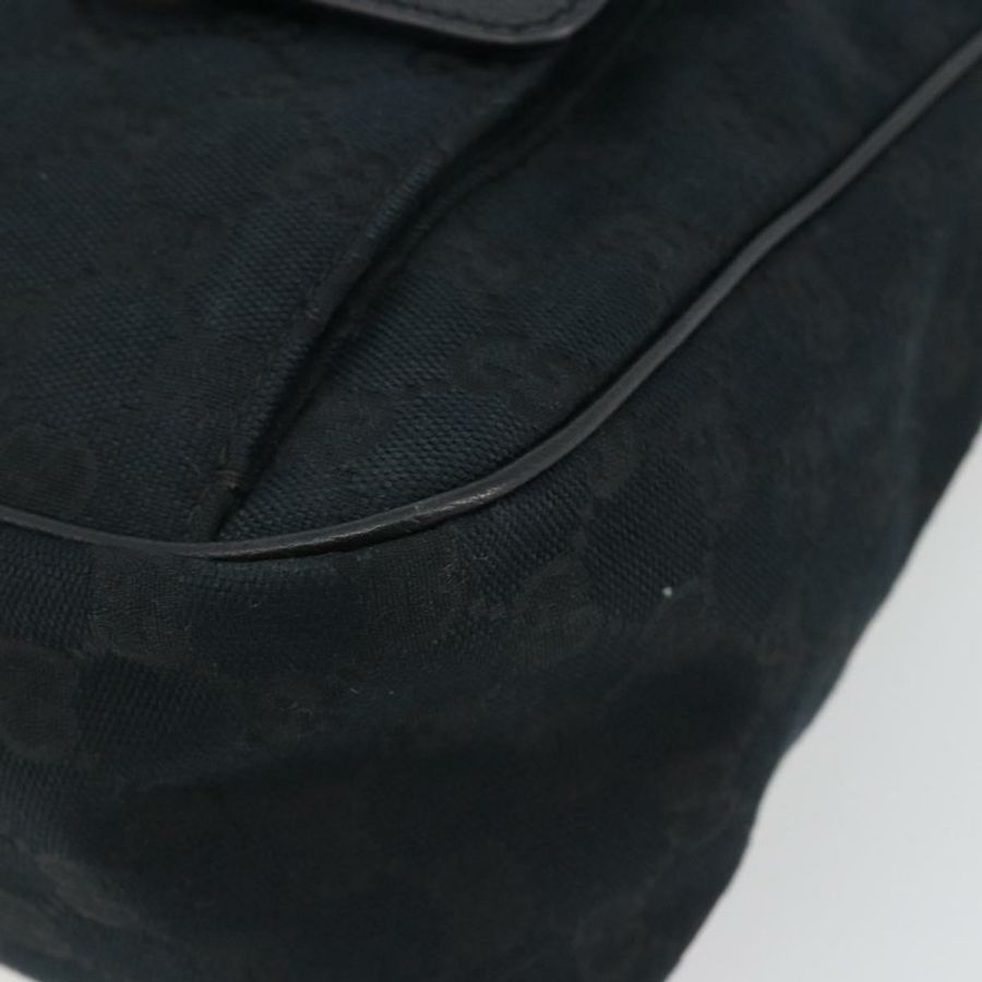 【日本直送】GUCCI GG帆布Abbey單肩包 黑色 銀色 153025 正品 186646SAV-7