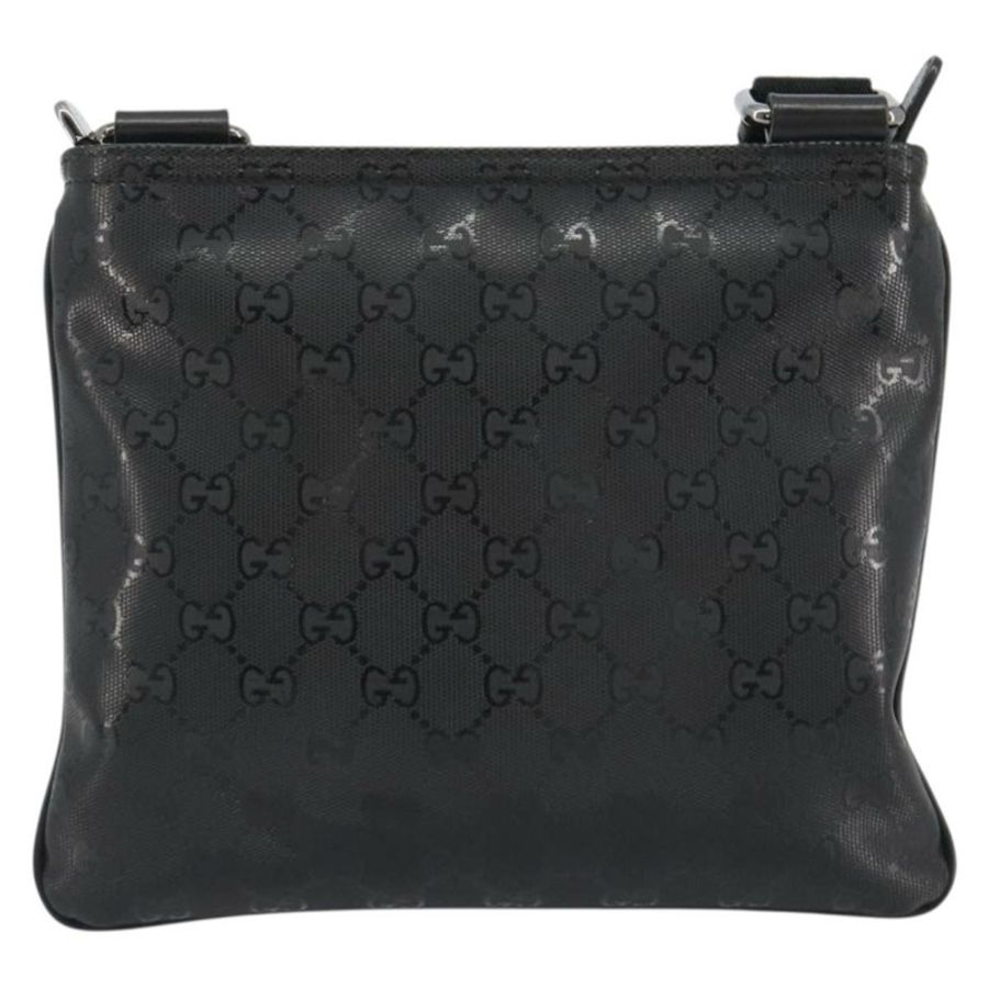 【日本直送】GUCCI GG Implementation 單肩包 PVC 黑色銀色 201538 Auth 186648V-1