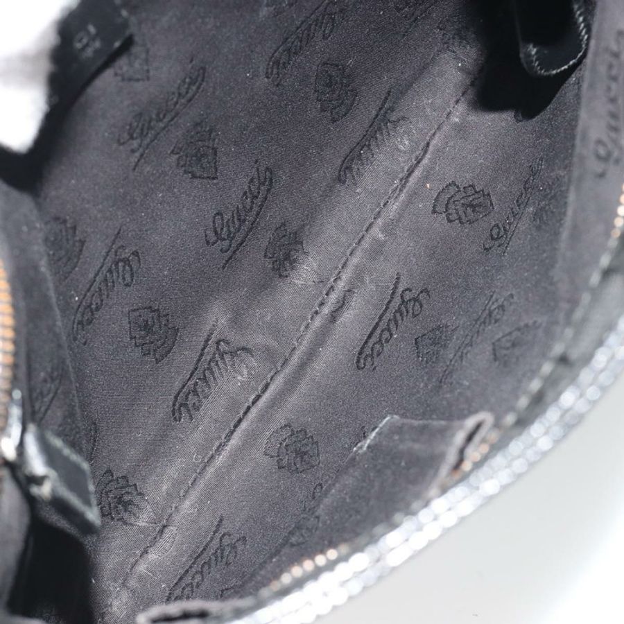 【日本直送】GUCCI GG Implementation 單肩包 PVC 黑色銀色 201538 Auth 186648V-9