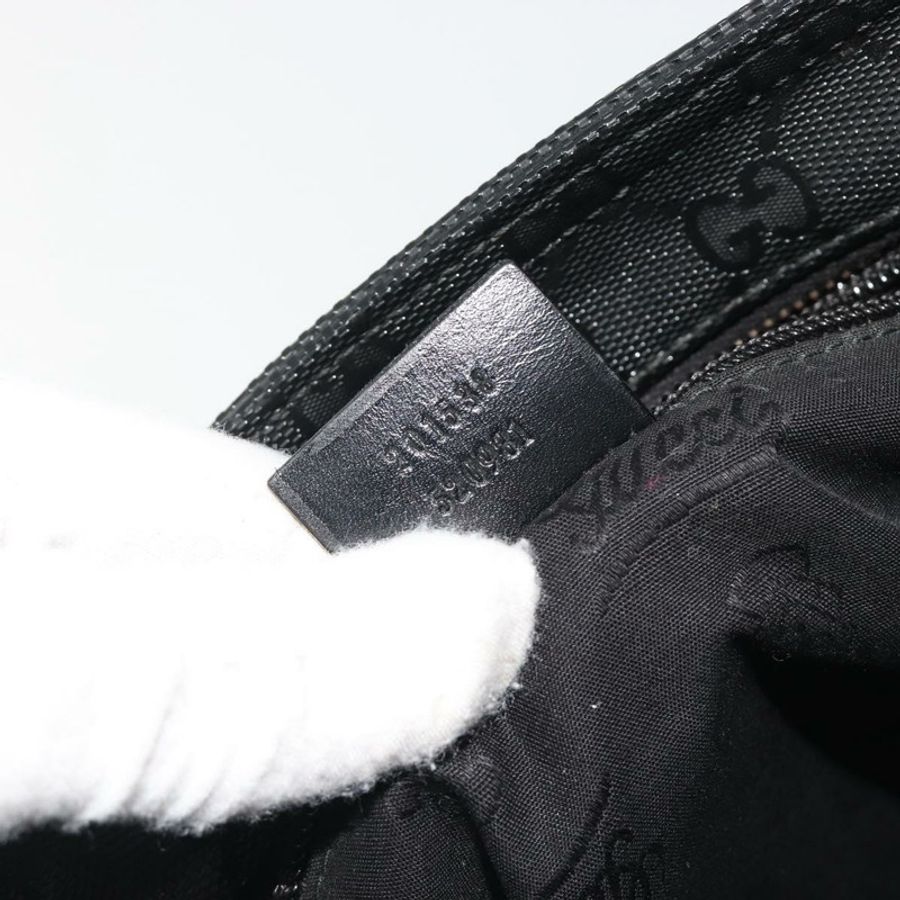 【日本直送】GUCCI GG Implementation 單肩包 PVC 黑色銀色 201538 Auth 186648V-10
