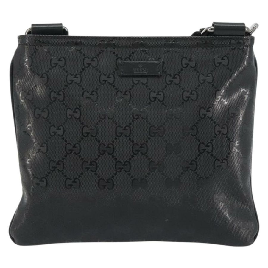 【日本直送】GUCCI GG Implementation 單肩包 PVC 黑色銀色 201538 Auth 186648V-12