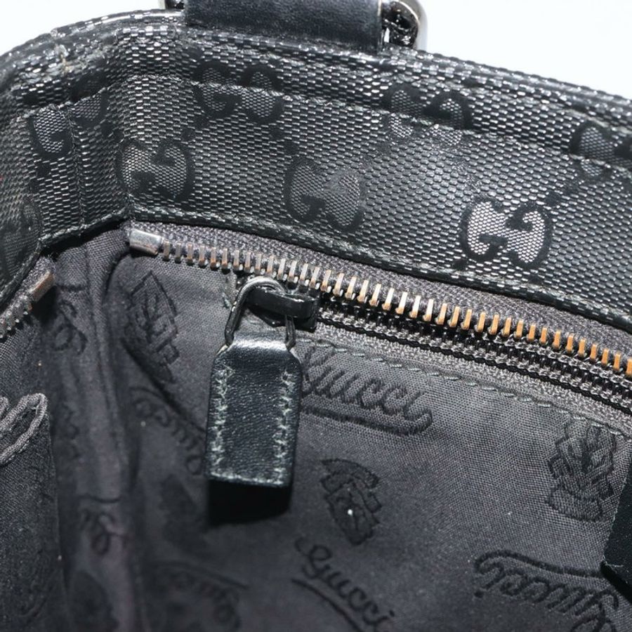 【日本直送】GUCCI GG Implementation 單肩包 PVC 黑色銀色 201538 Auth 186648V-21
