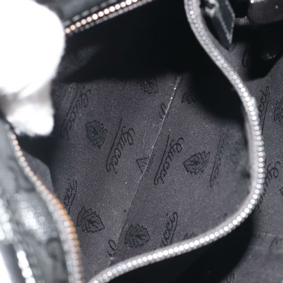 【日本直送】GUCCI GG Implementation 單肩包 PVC 黑色銀色 201538 Auth 186648V-22