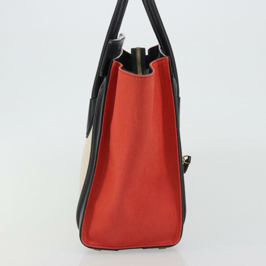 【日本直送】CELINE Luggage Micro Shopper 手提包 帆布 米色 金色 正品 190479A-2