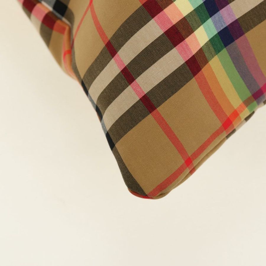 【日本直送】BURBERRY Nova 格紋帆布手提包 米色 銀色 正品 190455M-8