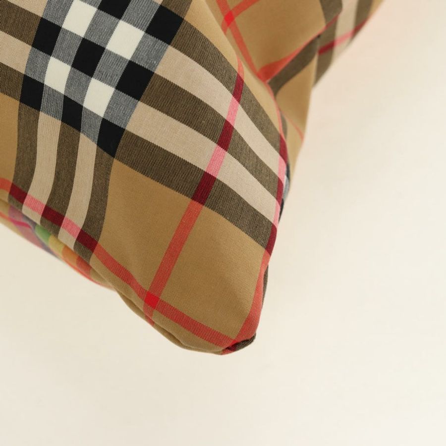 【日本直送】BURBERRY Nova 格紋帆布手提包 米色 銀色 正品 190455M-13