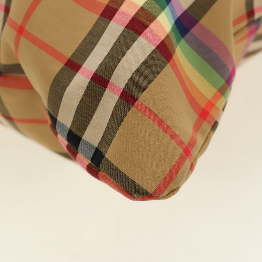 【日本直送】BURBERRY Nova 格紋帆布手提包 米色 銀色 正品 190455M-14