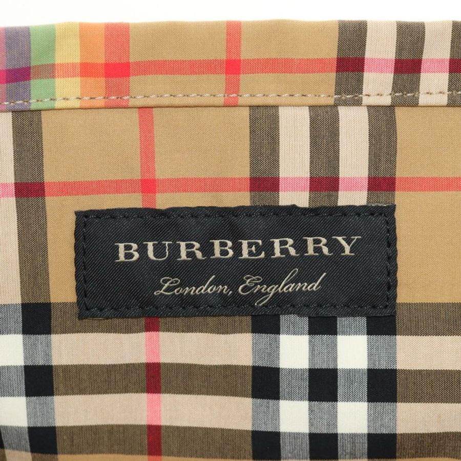 【日本直送】BURBERRY Nova 格紋帆布手提包 米色 銀色 正品 190455M-17