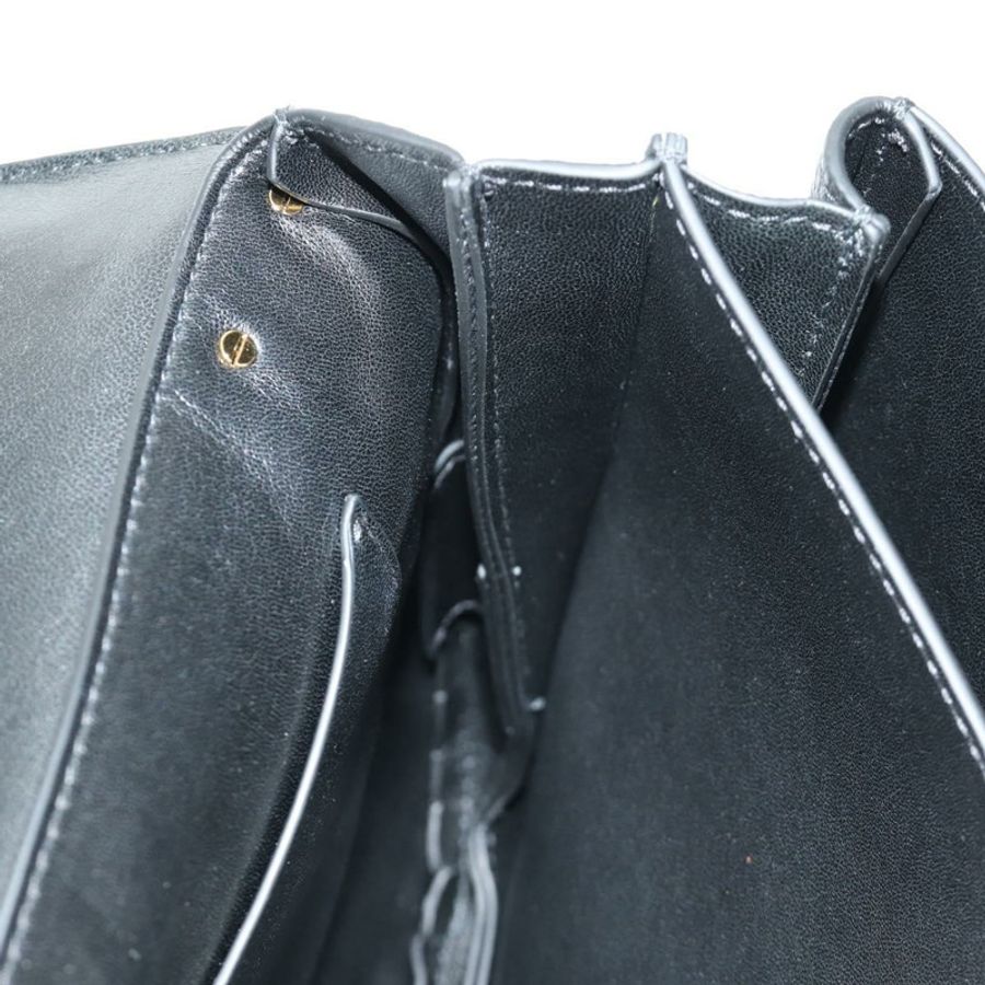 【日本直送】BOTTEGA VENETA 鏈條單肩包 皮革 2way 黑色 金色 Auth 190448V-21