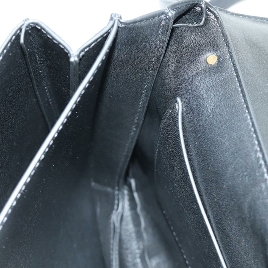 【日本直送】BOTTEGA VENETA 鏈條單肩包 皮革 2way 黑色 金色 Auth 190448V-22