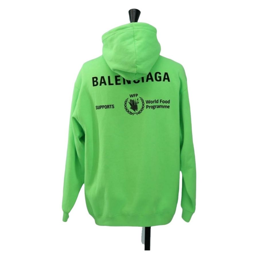 【日本直送】BALENCIAGA 棉質連帽衫 XS 綠色 Auth 190509M-1