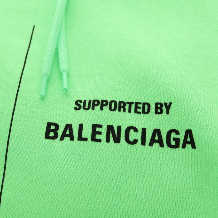 【日本直送】BALENCIAGA 棉質連帽衫 XS 綠色 Auth 190509M-7