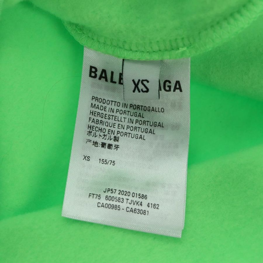 【日本直送】BALENCIAGA 棉質連帽衫 XS 綠色 Auth 190509M-11