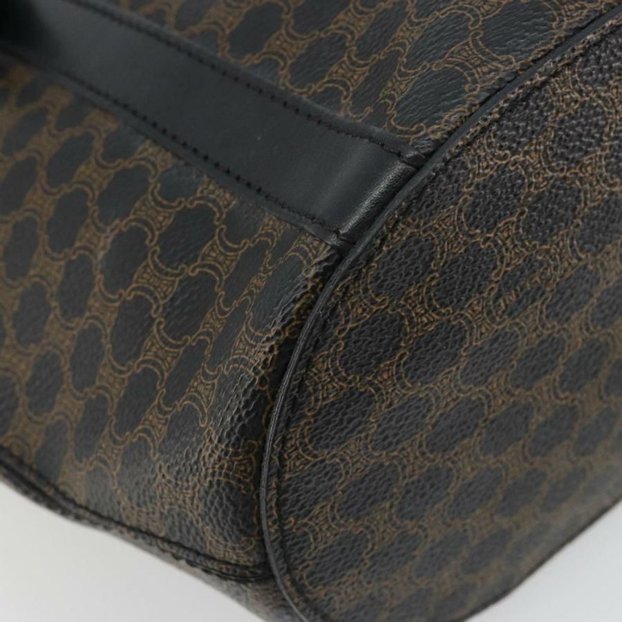 【日本直送】CELINE Macadam帆布肩背包 PVC皮革 黑色 金色 正品 190902A-15