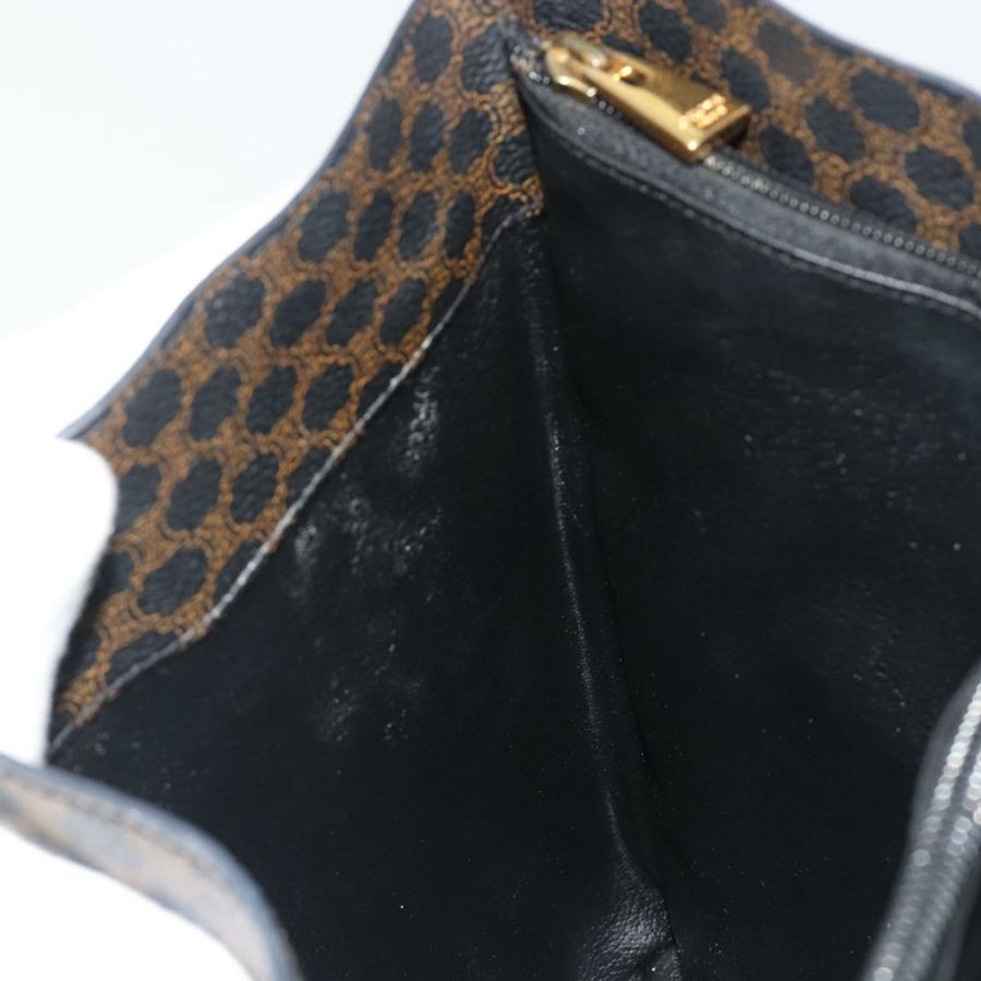 【日本直送】CELINE Macadam帆布肩背包 PVC皮革 黑色 金色 正品 190902A-20