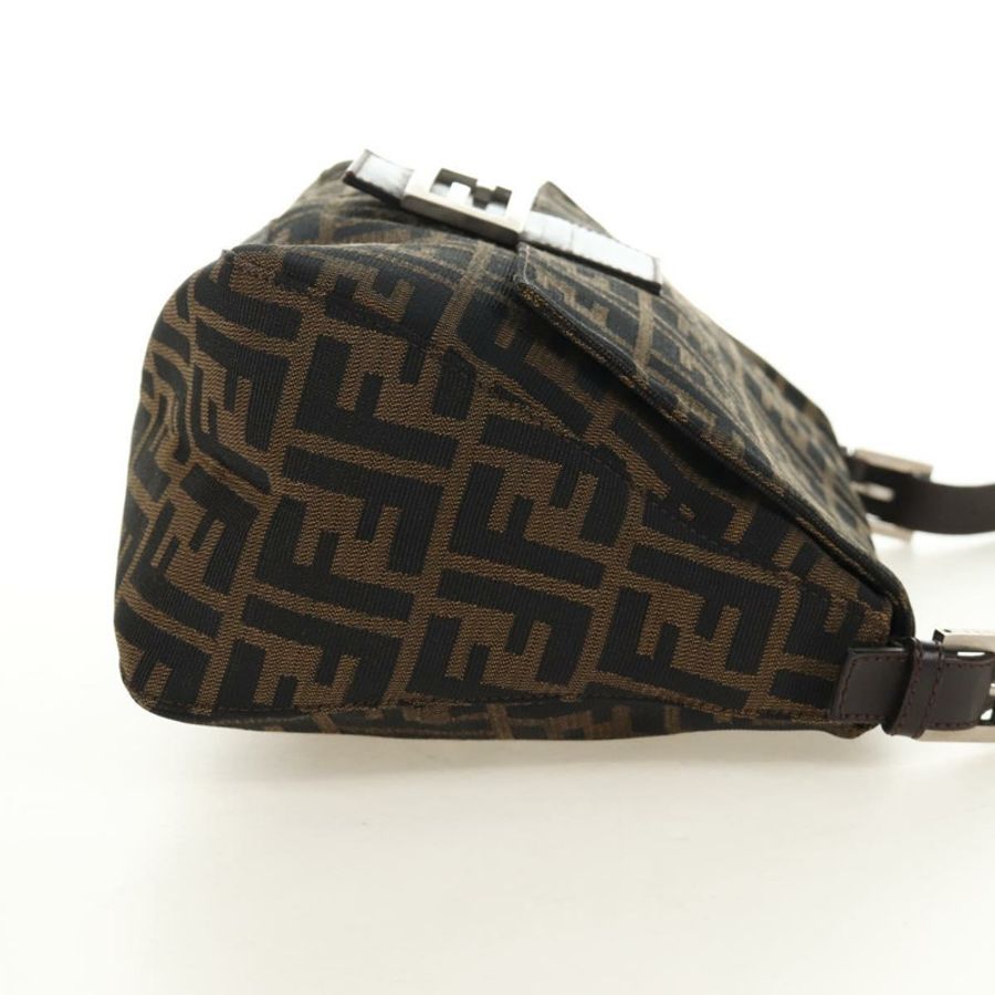【日本直送】FENDI Zucca帆布Mamma Baguette單肩包 黑色棕色 正品 191291SAV-3