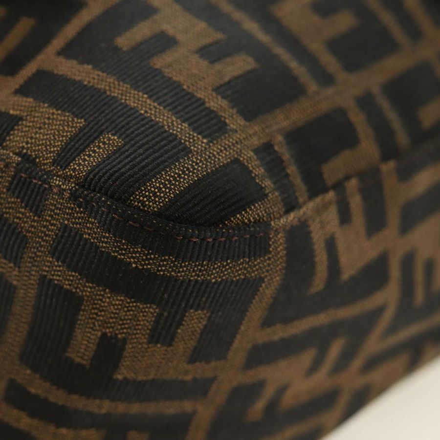 【日本直送】FENDI Zucca帆布Mamma Baguette單肩包 黑色棕色 正品 191291SAV-14
