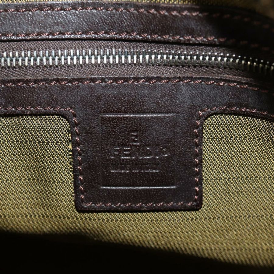 【日本直送】FENDI Zucca帆布Mamma Baguette單肩包 黑色棕色 正品 191291SAV-20