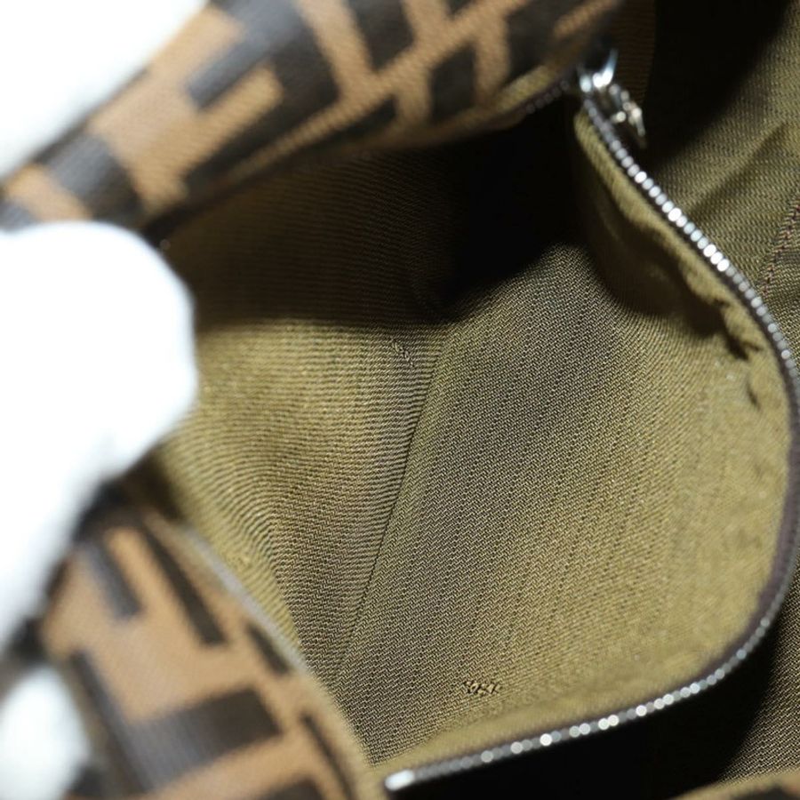 【日本直送】FENDI Zucca帆布Mamma Baguette單肩包 黑色棕色 正品 191291SAV-24