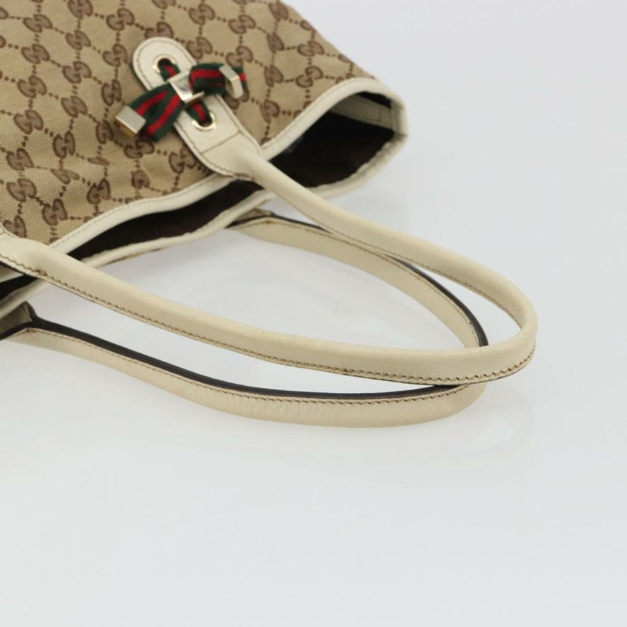 【日本直送】GUCCI GG帆布Princi托特包 米色 金色 163805 正品 191309V-6