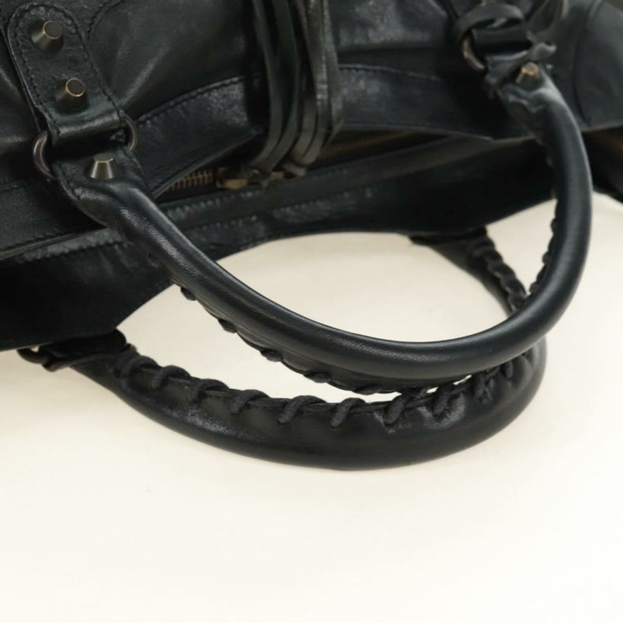 【日本直送】BALENCIAGA 城市手提包,皮革材質,兩用,黑色,貨號 115748,正品號 190388SAM-7