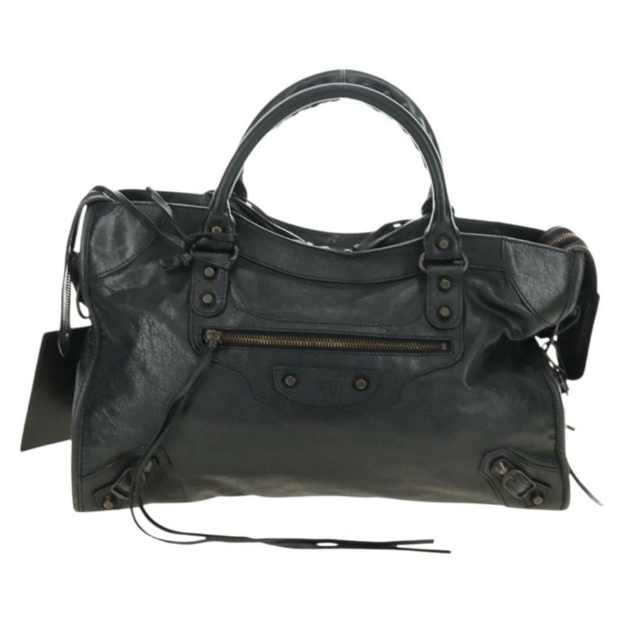 【日本直送】BALENCIAGA 城市手提包,皮革材質,兩用,黑色,貨號 115748,正品號 190388SAM-12