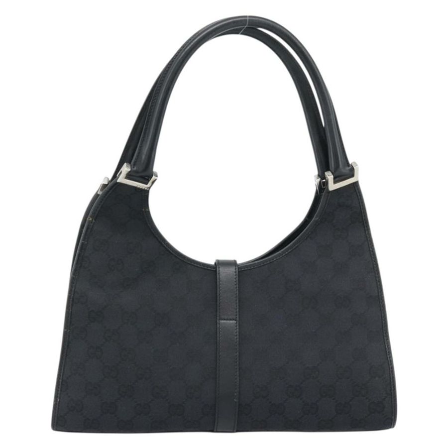 【日本直送】GUCCI GG帆布Jackie手提包 黑色 銀色 002 1067 正品 190433A-1