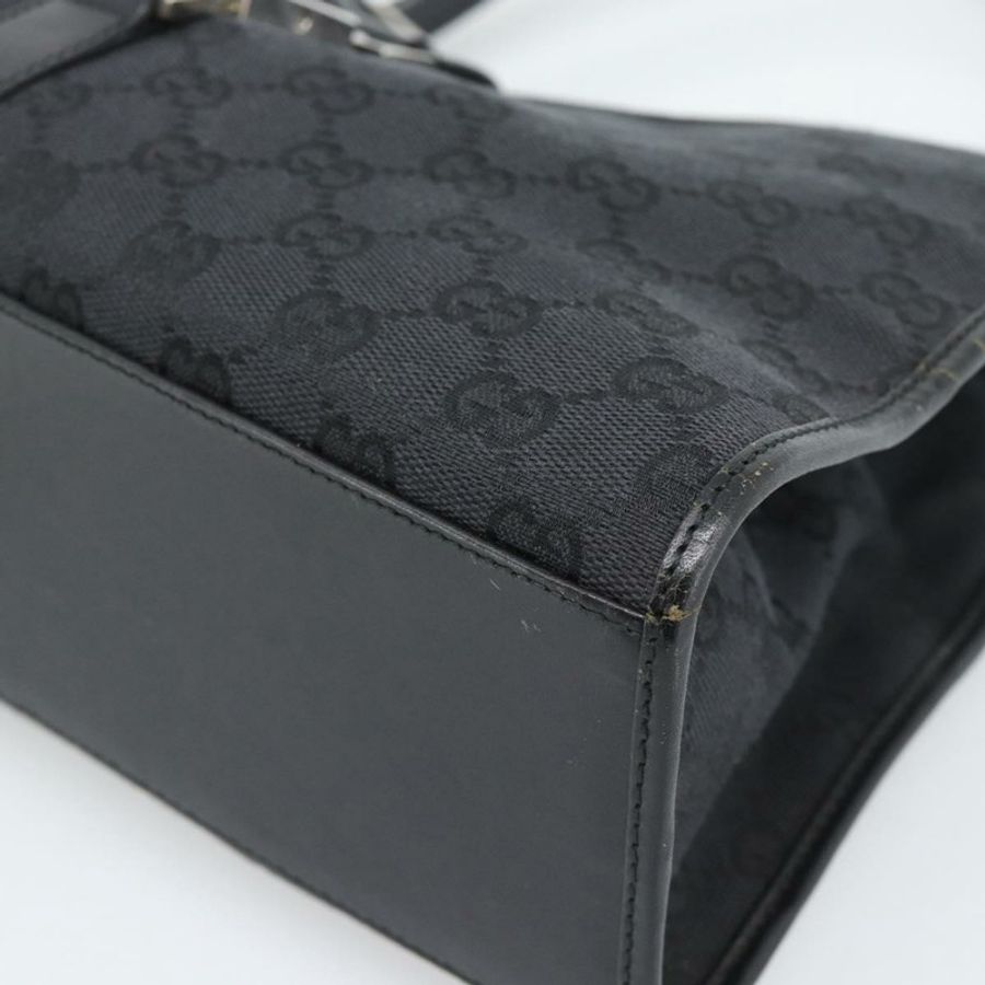 【日本直送】GUCCI GG帆布Jackie手提包 黑色 銀色 002 1067 正品 190433A-8