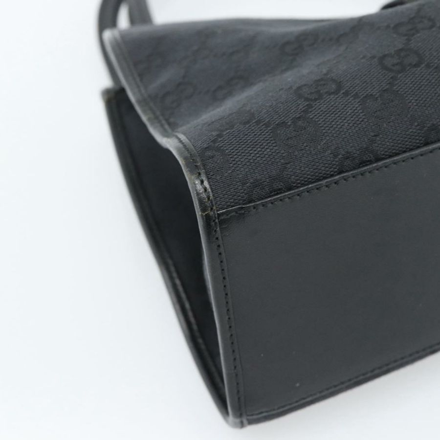 【日本直送】GUCCI GG帆布Jackie手提包 黑色 銀色 002 1067 正品 190433A-13