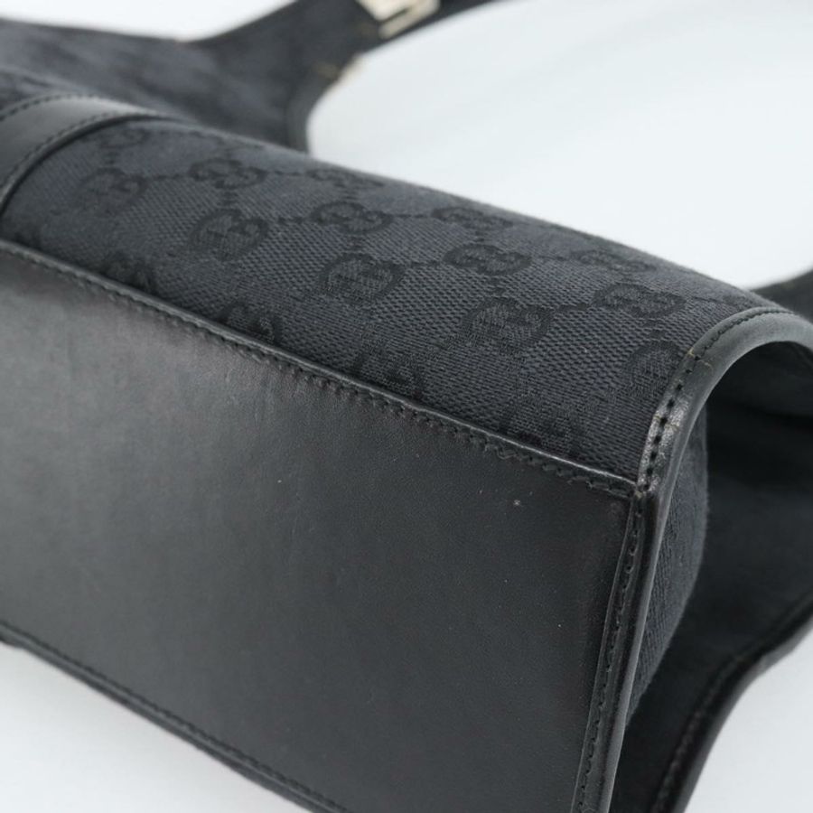 【日本直送】GUCCI GG帆布Jackie手提包 黑色 銀色 002 1067 正品 190433A-14