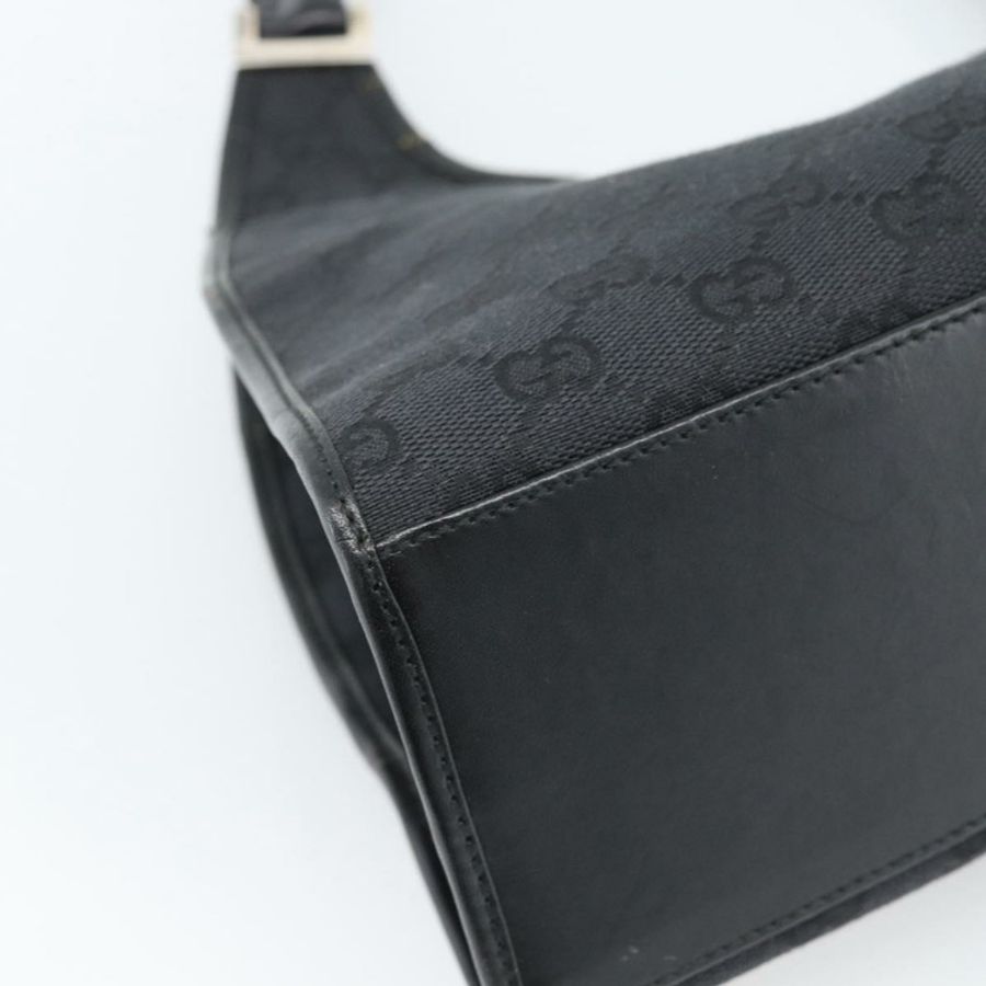 【日本直送】GUCCI GG帆布Jackie手提包 黑色 銀色 002 1067 正品 190433A-15