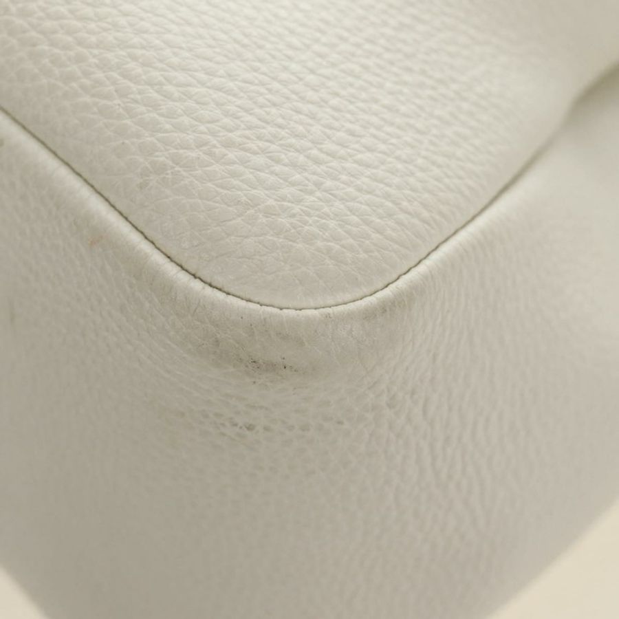 【日本直送】PRADA 手提包 Vittero Dino 皮革 2way 白色金色 Auth 190387V-20